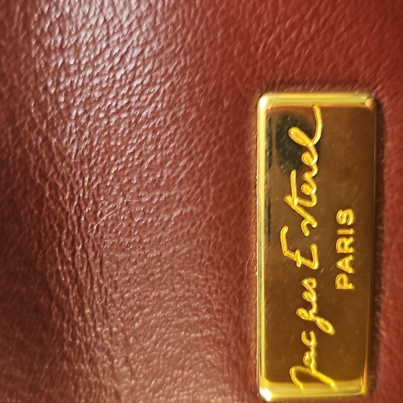 Jacques Esterel Parisian Crossbody Bag In Burgundy Leather - Picture 2 of 12